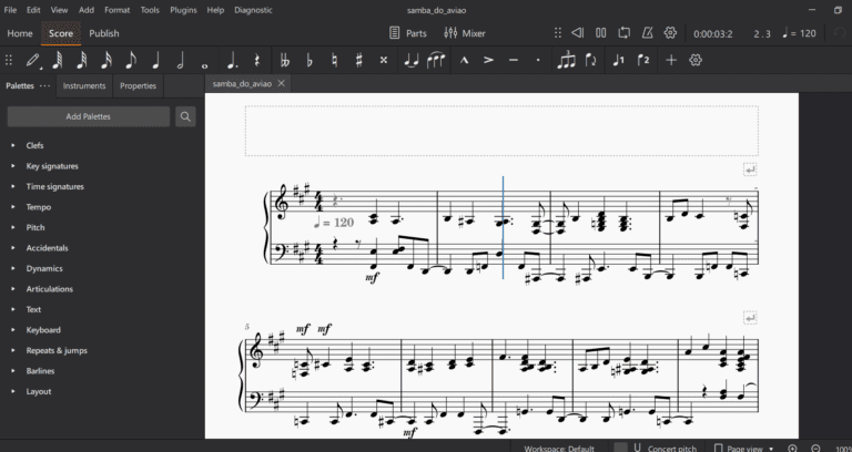 mp3 succesfully imported in MuseScore