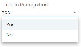 Select the Triplet Recognition for your Klangio transcription